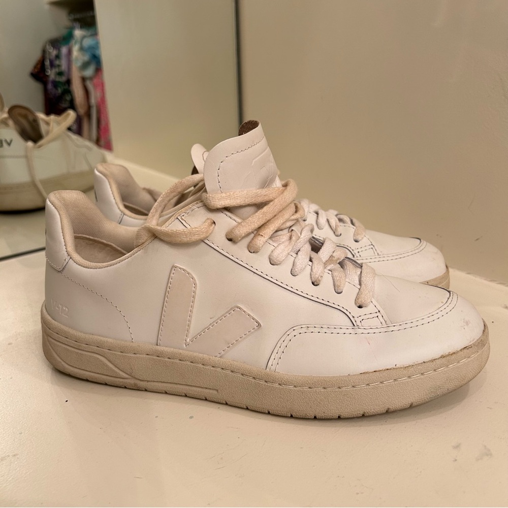 VEJA v-12 all white sneakers- euro size 40